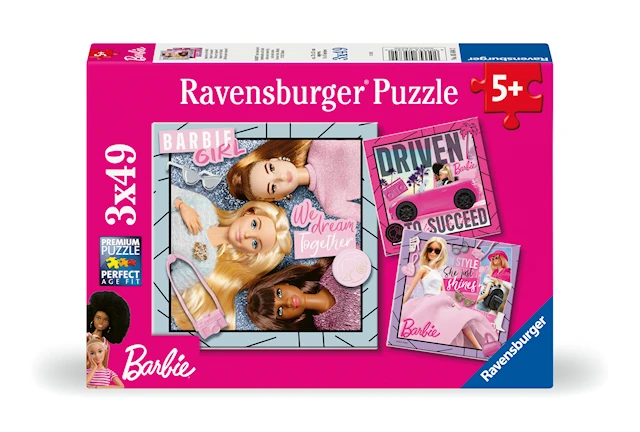 Pussel Barbie 3x49 bitar, Ravensburger