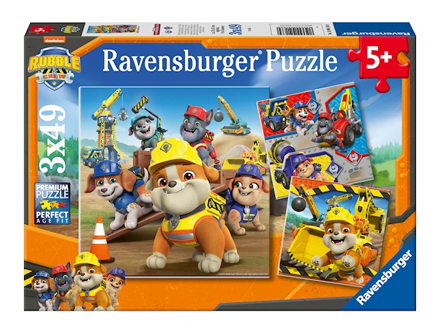 Rubble & Crew Work Vechicles Palapelit 3x49 palaa, Ravensburger