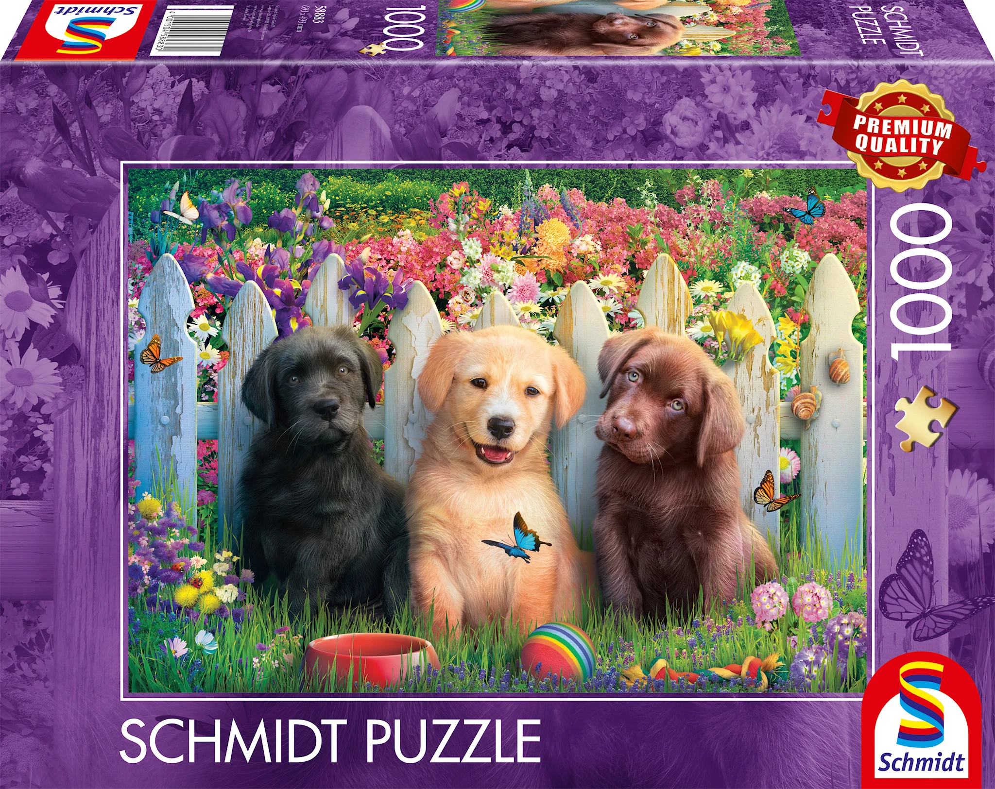 Produktbilde for Cute Puppies Scene Puslespill 1000 Brikker Schmidt
