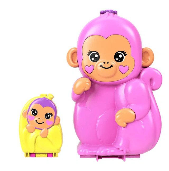 Produktbild 2 för Lekväska Rosa Monkey Polly Pocket
