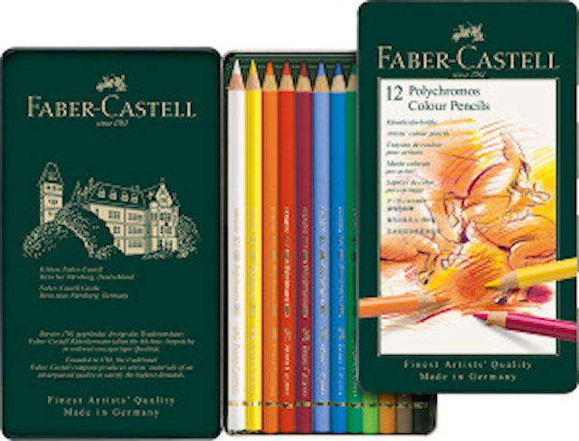 Tuotekuva 3 - Värikynät Polychromos peltirasiassa 12 kpl Faber-Castell