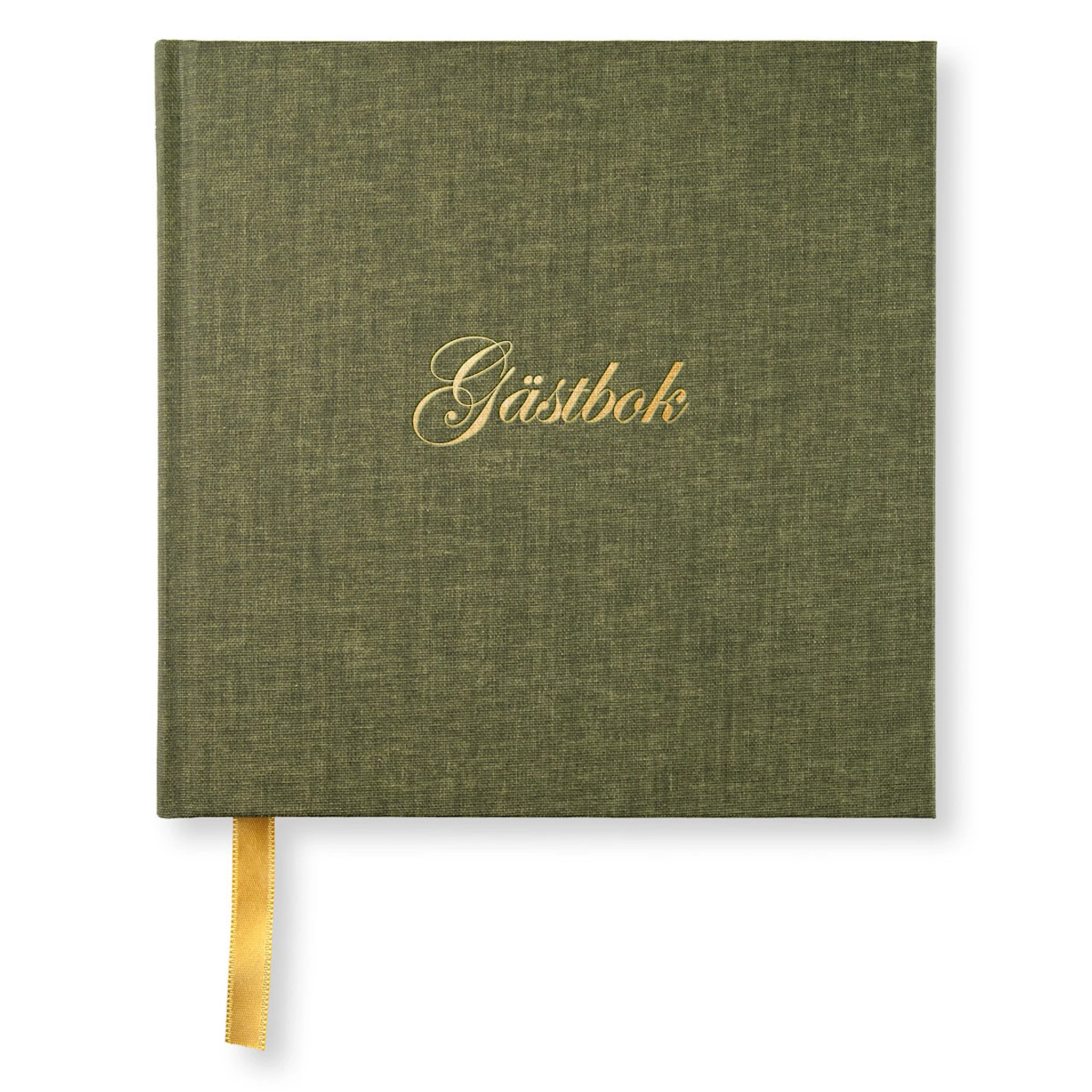 Produktbild för Gästbok 185 x 185 Khaki Green Paperstyle
