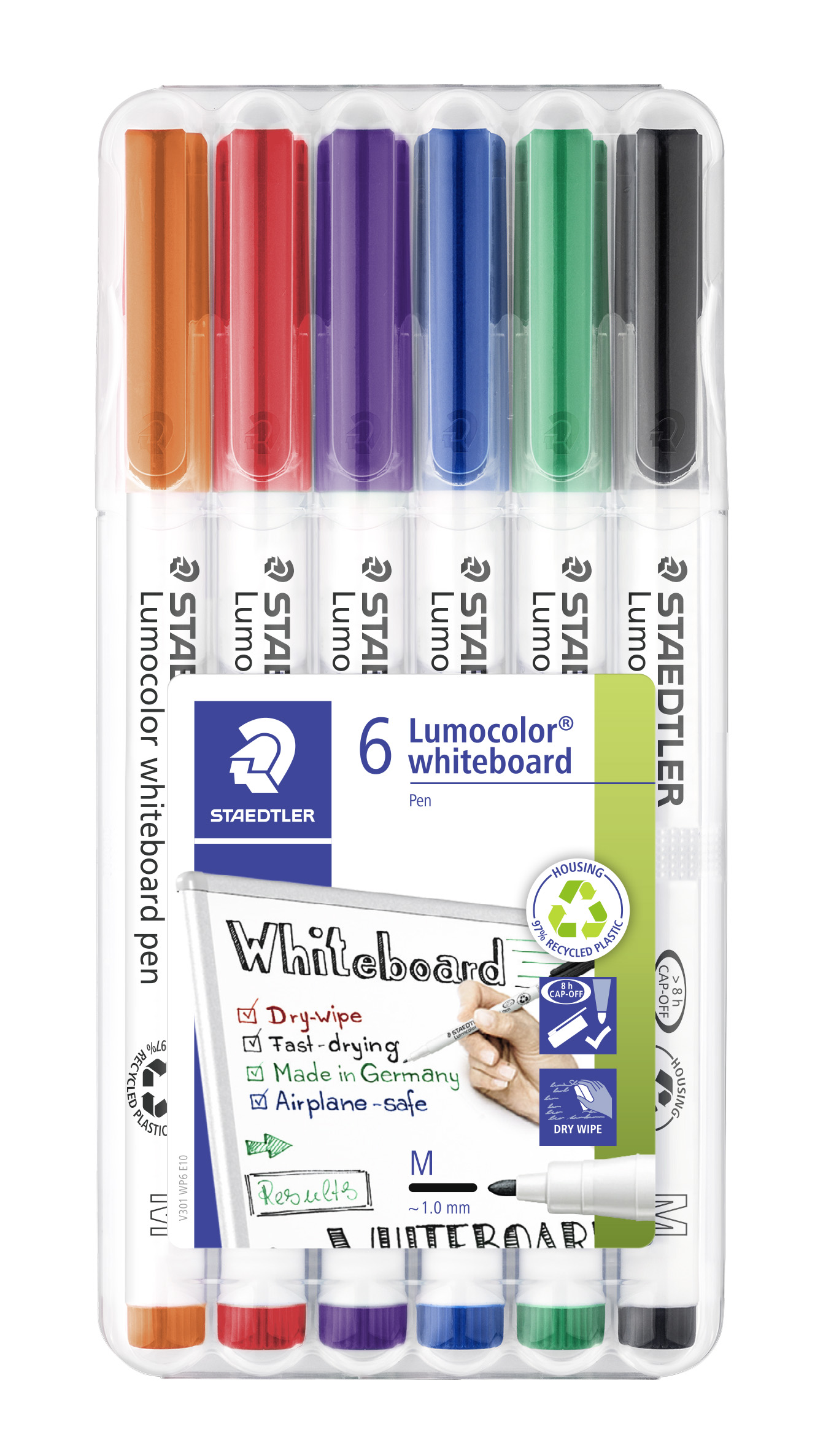 Lumocolor Whiteboard-markerit 1,0mm 6-pack Staedtler