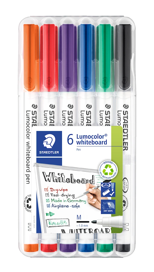 Lumocolor Whiteboard-markerit 1,0mm 6-pack Staedtler