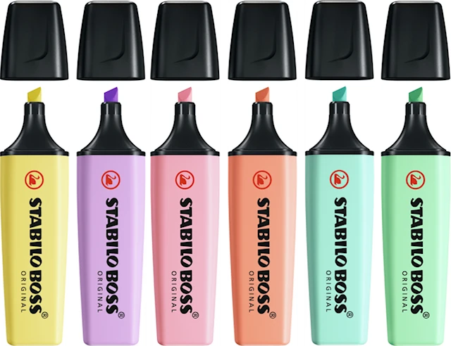Överstrykningspenna Pastell 6-Pack STABILO BOSS