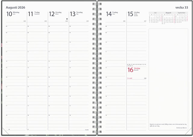 Tuotekuva 2 - Kalender 2026 A5 Business Story Blomma Burde