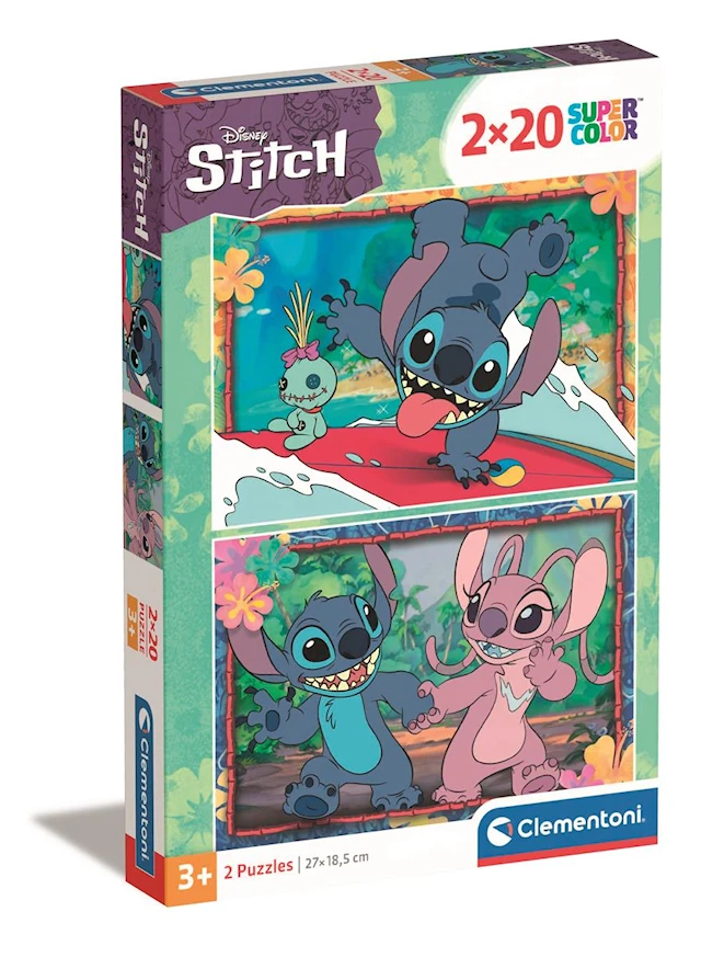 Palapelit 2X20 palaa Disney Stitch, Clementoni