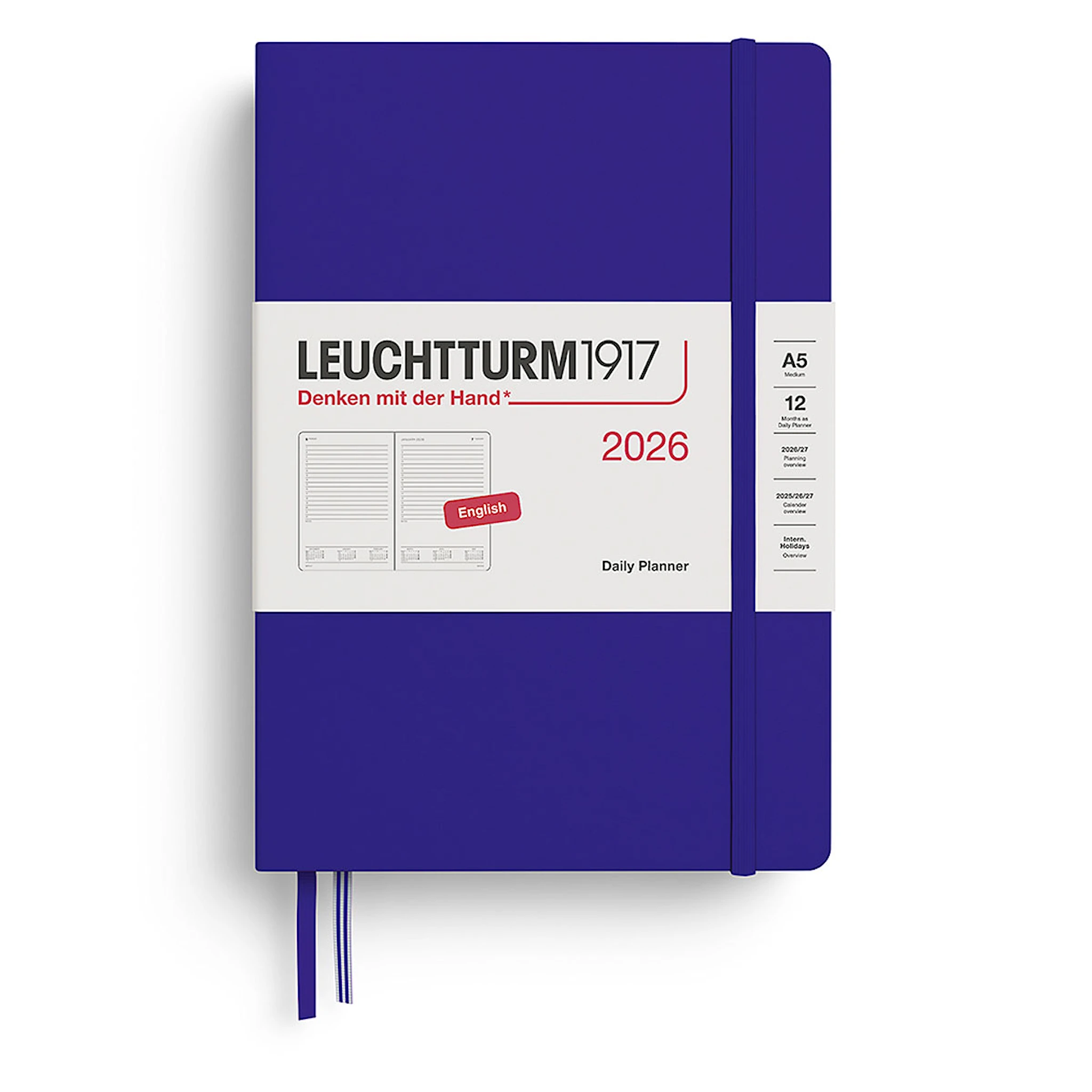 Tuotekuva ille Daily Planner 2026 A5 Ink Leuchtturm1917