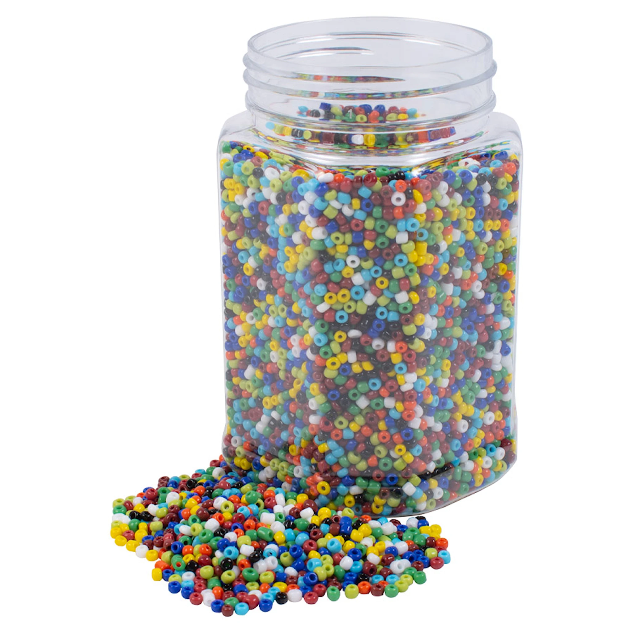Produktbild för Glaspärlor Basfärger med glans 500g, Playbox