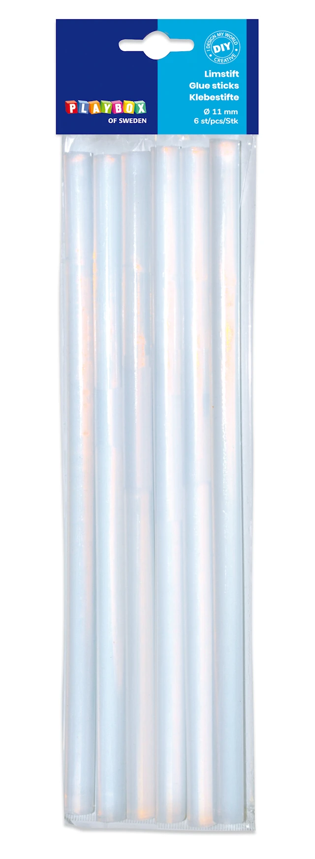 Liimapuikko Ø 11 mm 6 kpl Playbox