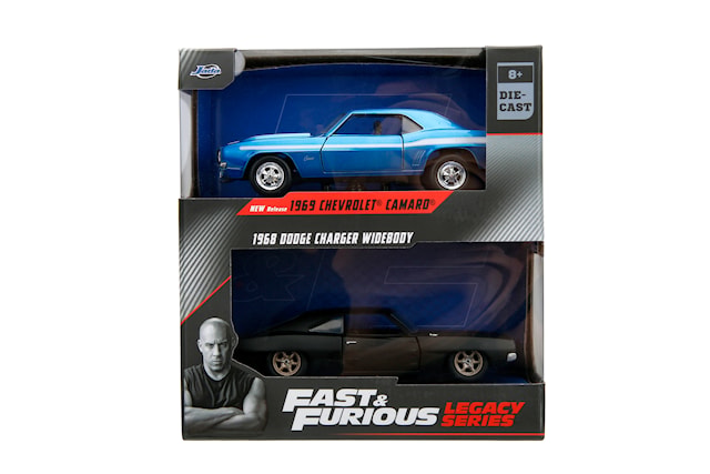 Produktbild 6 för Fast & Furious Dubbelpack Dodge Charger & Chevrolet Camaro 1:32 Jada Toys