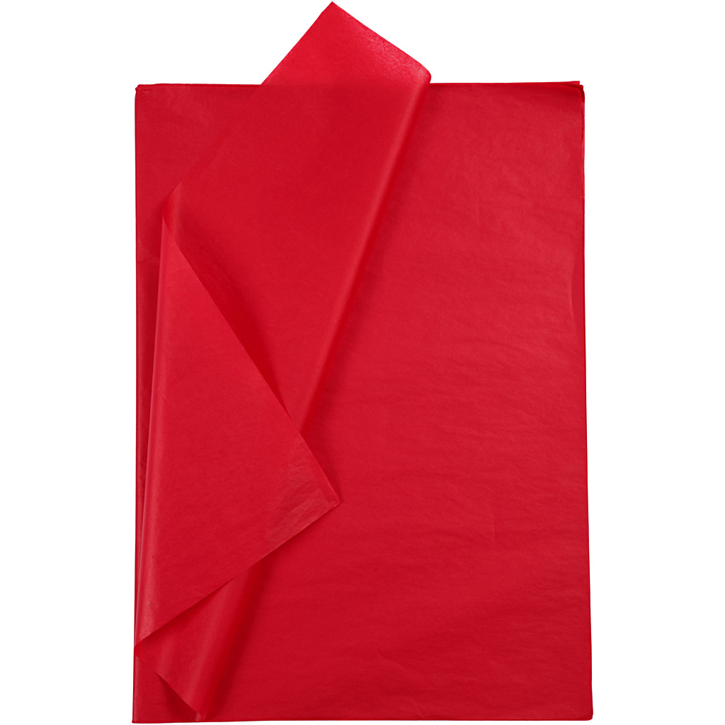 Silkespapper R&ouml;d 50x70 cm 10-pack