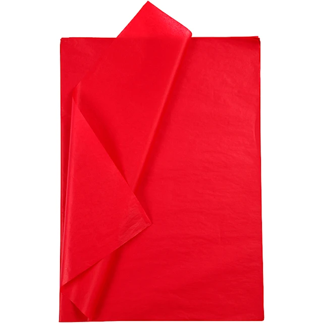 Silkespapper Röd 50x70 cm 10-pack