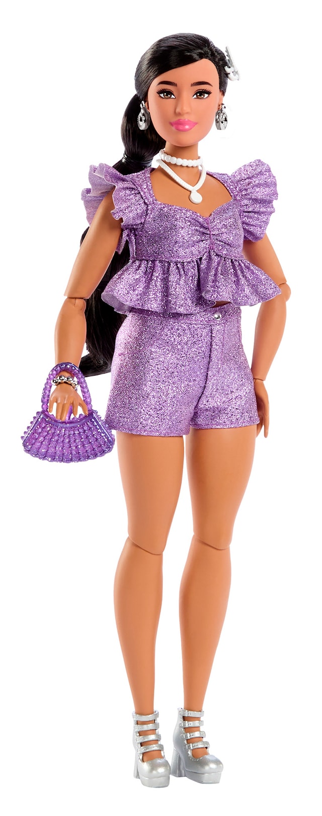 Produktbilde 1 for Barbie Deluxe-stil lilla shorts motedukke