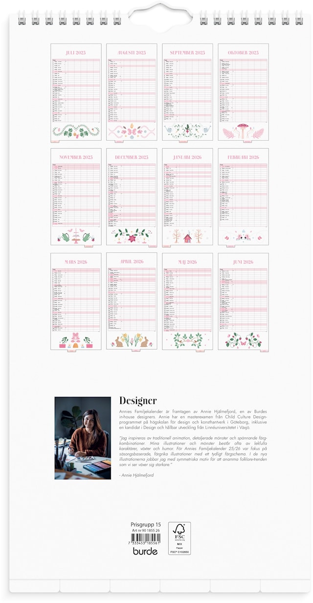 Produktbild 3 för Familjekalender 25/26 Annies Burde