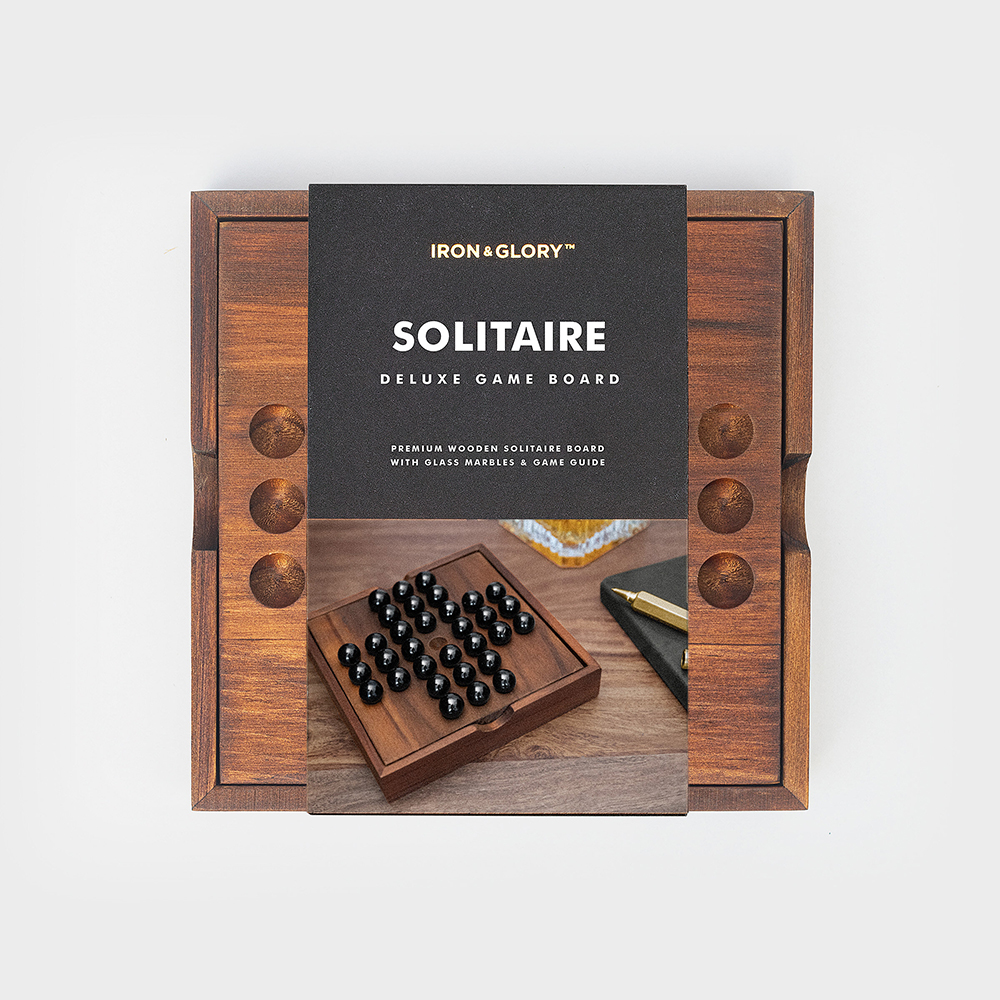 Coffe Table Games Träspel Solitaire, Iron & Glory