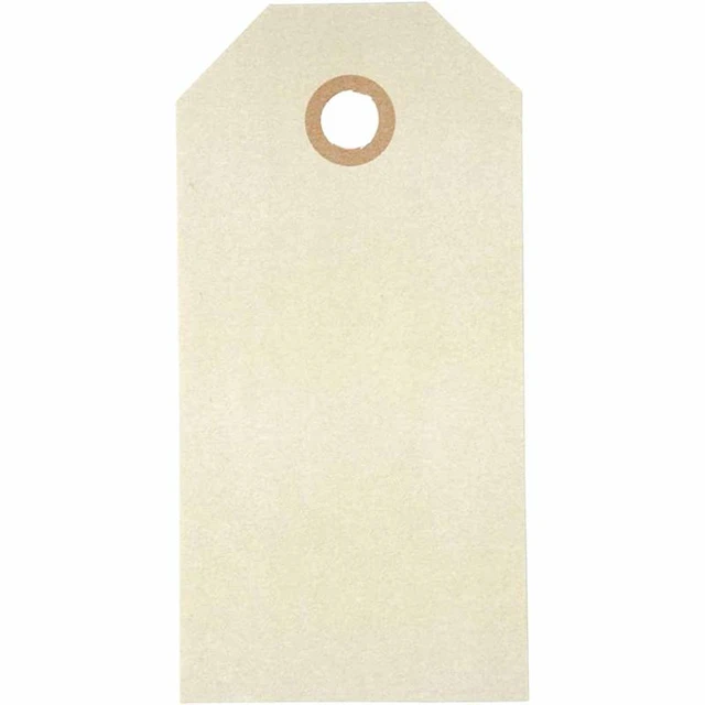 Etikett Manillamärken Råvit 5x10 cm 20-pack