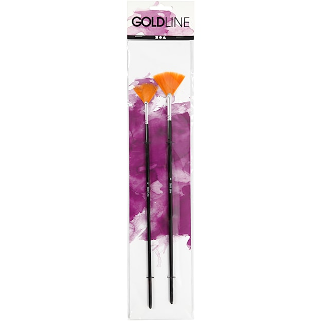 Produktbilde 2 for Gold Line Pensler, nr. 4+8, L: 29-30 cm, B: 2-3 mm, Vifte, 2 stk./ 1 pk.