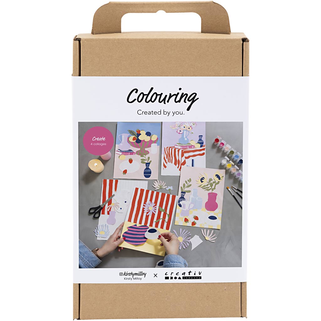 DIY Kit Färgläggning Collage Kirsty Milloy x Creativ Company
