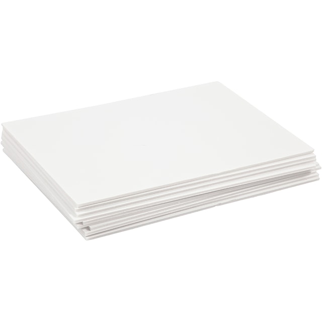 Tuotekuva 1 - Vaahtomuovilevy, A4, arkki 210x297 mm, paksuus 3 mm, valkoinen, 10 ark/ 1 pkt