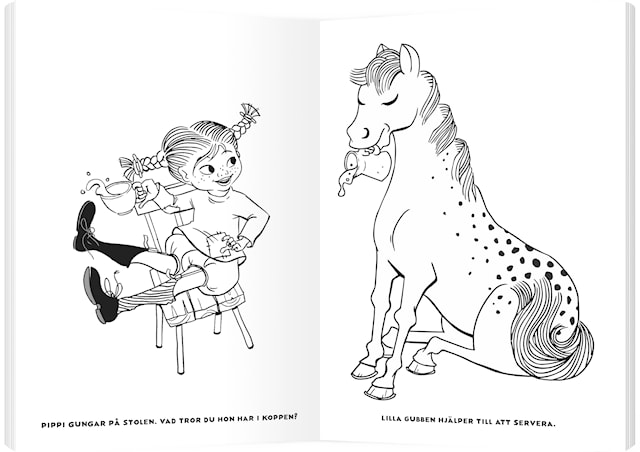 Produktbild 2 för Målarbok Med Stickers Pippi Långstrump