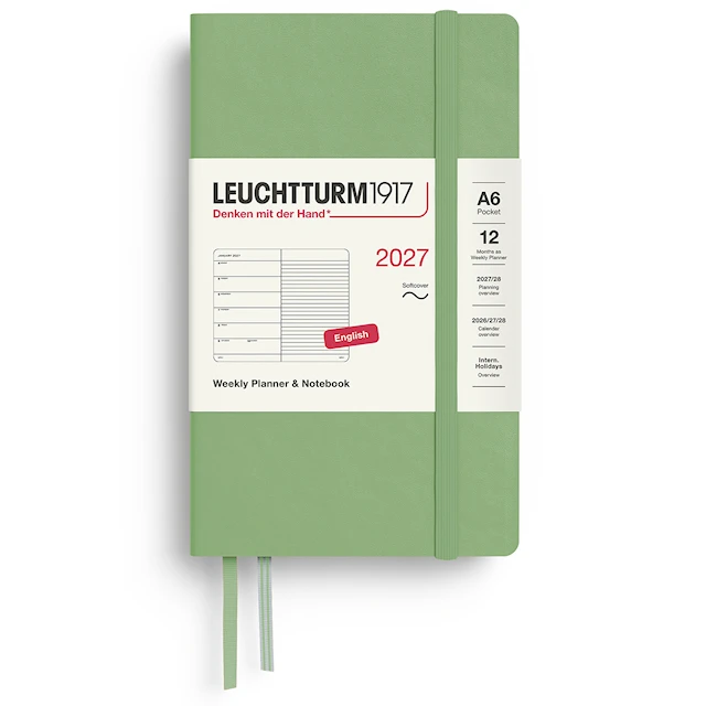Weekly PLANNER & Notebook 2027 A6 Soft Sage Leuchtturm1917