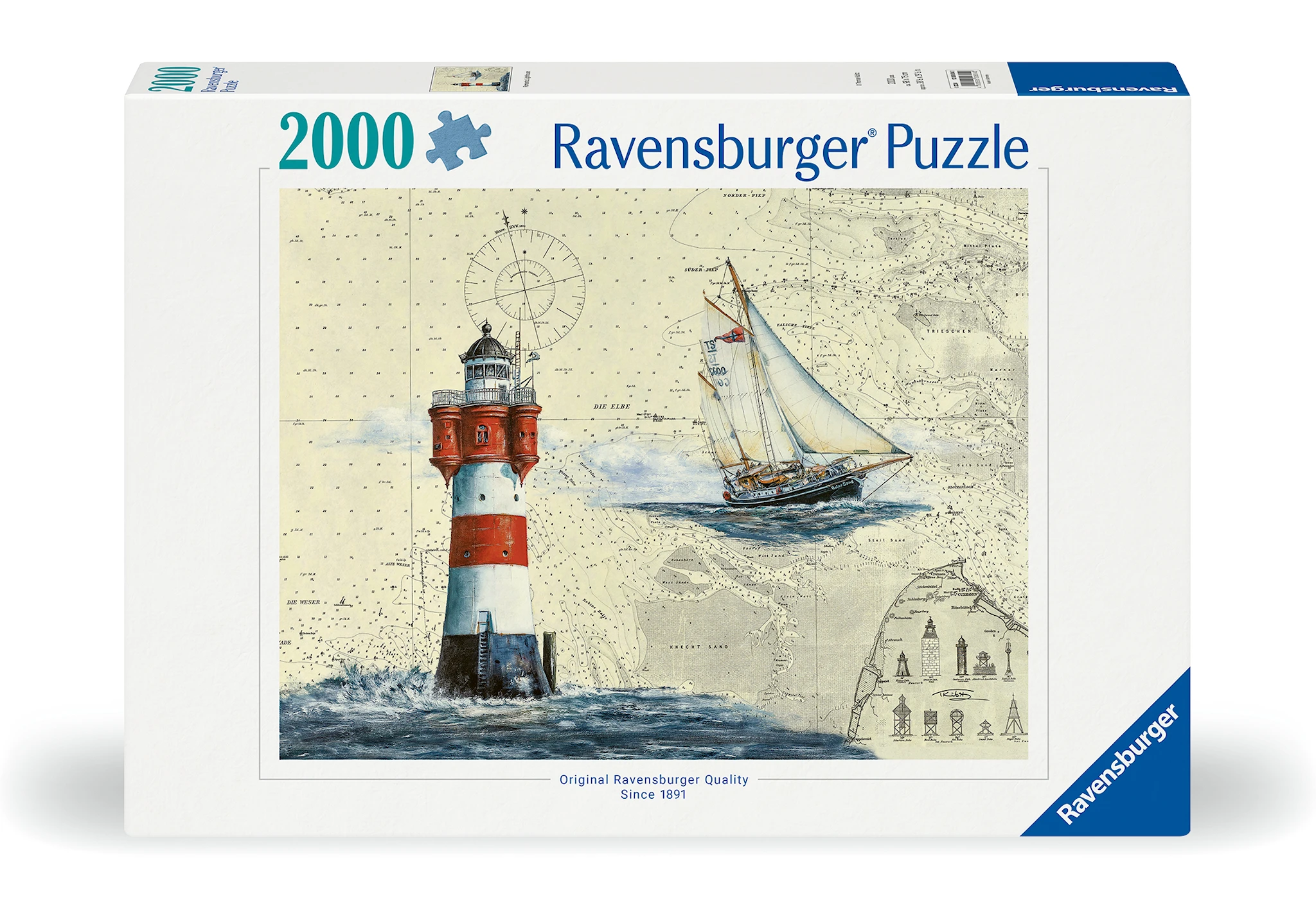 Produktbilde for Puslespill Romantic Lighthouse 2000 brikker, Ravensburger