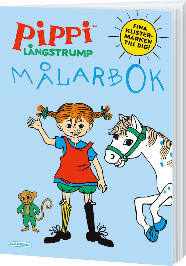 Produktbild 1 för Målarbok Med Stickers Pippi Långstrump