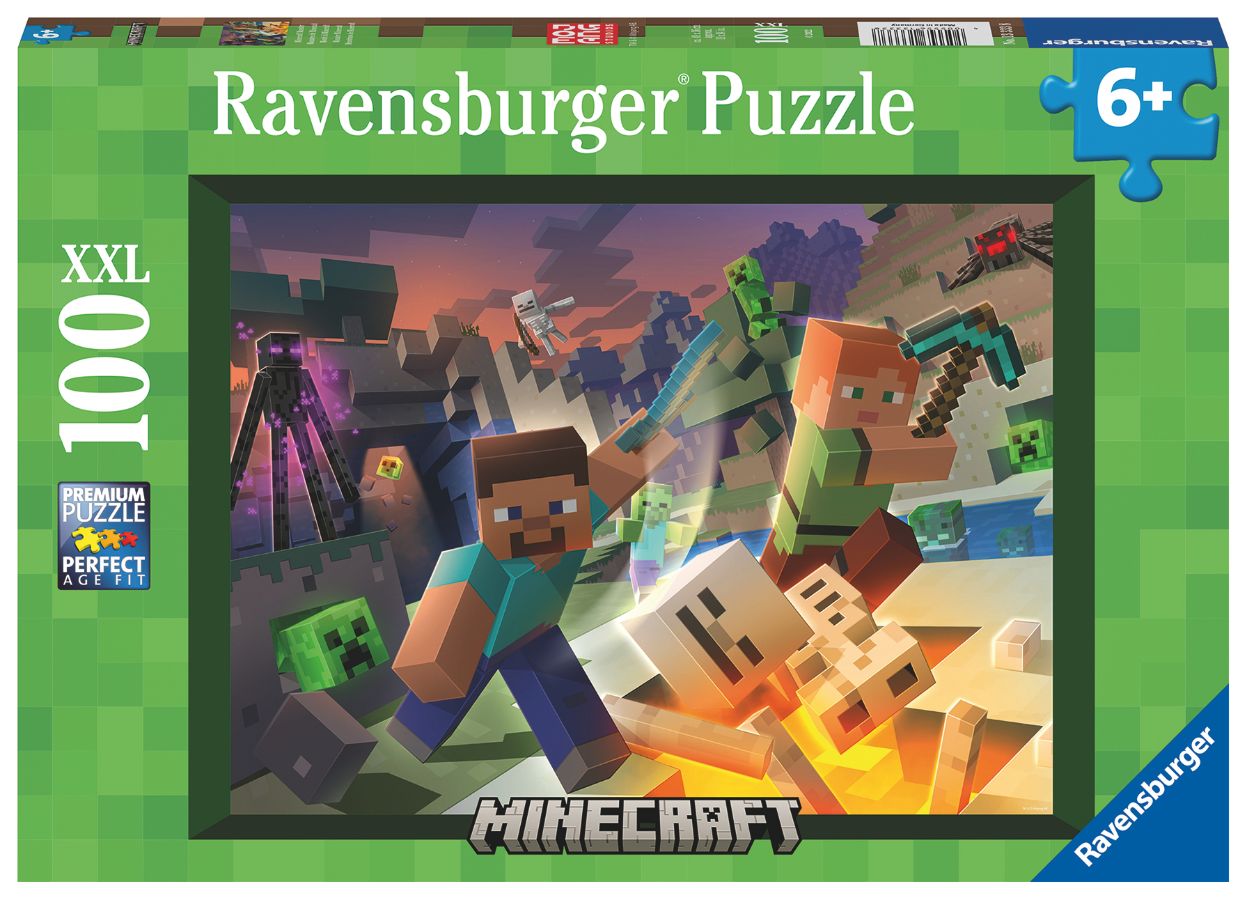 Minecraft Monster Pussel 100 bitar Ravensburger
