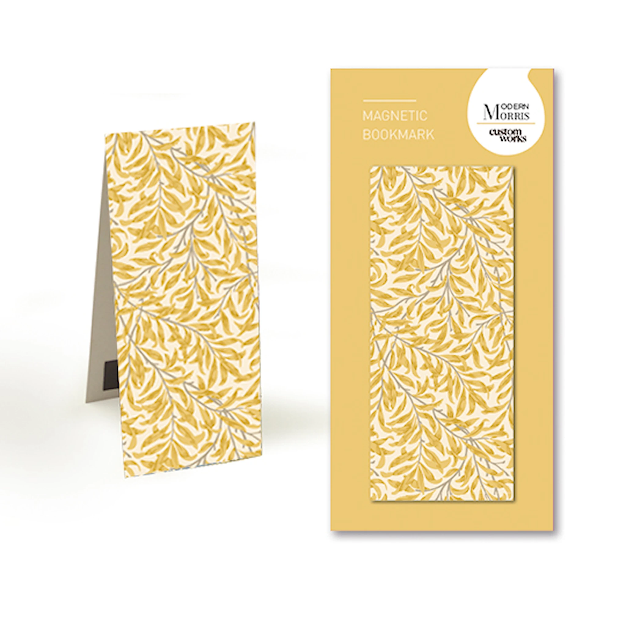 Produktbild för Magnetiskt Bokmärke- Gul Morris Modern Willow Bough