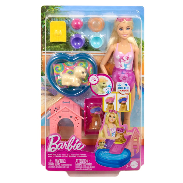 Produktbild 6 för Barbie med Hundvalpar Pool Party Lekset
