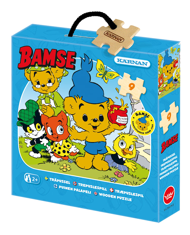 Produktbild 2 för När Bamse Var Liten TräBarnpussel 9 Bitar Kärnan