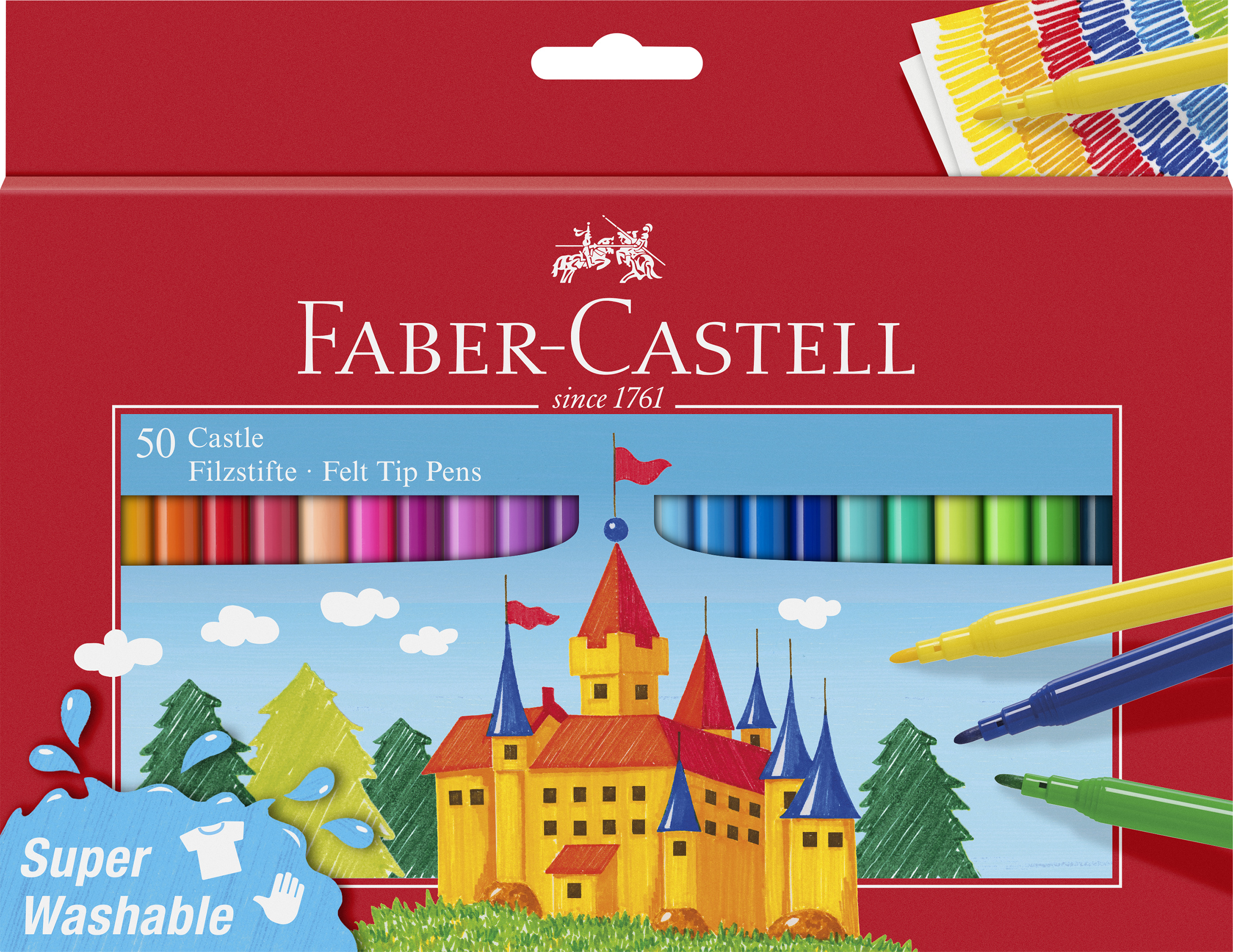 Tuschpennor Barn 50-pack Faber-Castell