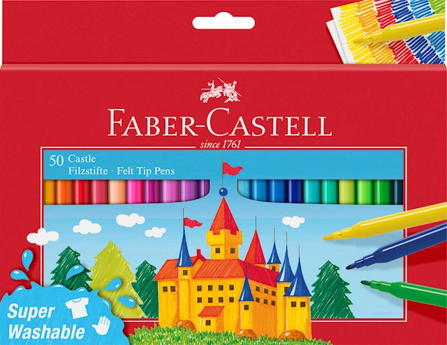 Tuschpennor Barn 50-pack Faber-Castell