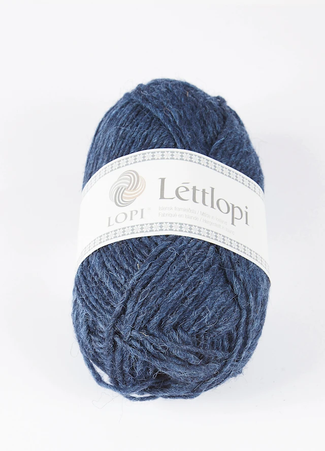 Léttlopi Garn Ull 50 g Klarblå Mel. (1403) Istex