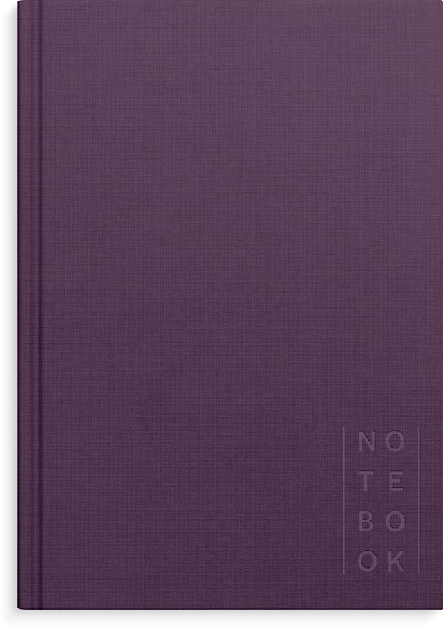 Produktbild 3 för Notebook Textile Plum Lined A5 Burde