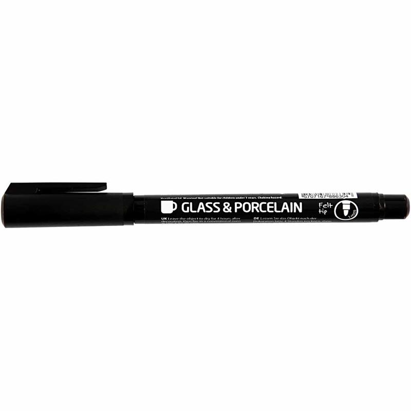 Tuschpennor till Glas och Porslin Kontur 1-3 mm Svart 1 st