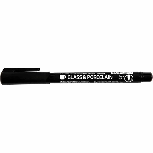 Tuschpennor till Glas och Porslin Kontur 1-3 mm Svart 1 st